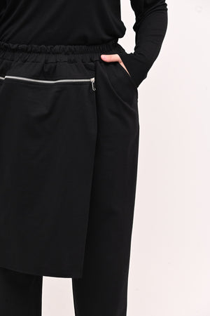 Pantalone gonnellino zip - Nero