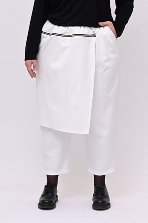 Pantalone gonnellino zip - Bianco