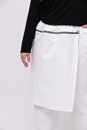 Pantalone gonnellino zip - Bianco