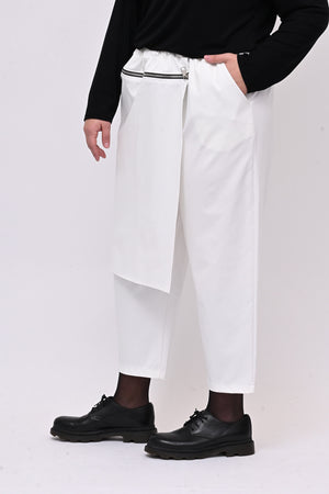 Pantalone gonnellino zip - Bianco
