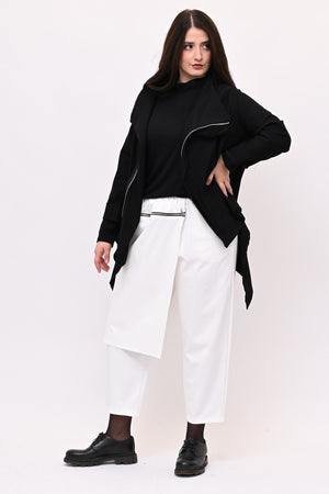 Pantalone gonnellino zip - Bianco
