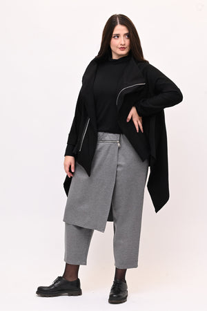 Pantalone gonnellino zip - Grigio