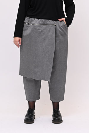 Pantalone gonnellino zip - Grigio