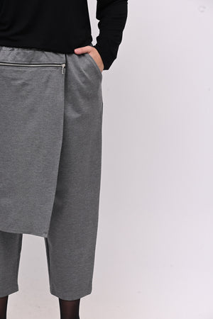 Pantalone gonnellino zip - Grigio