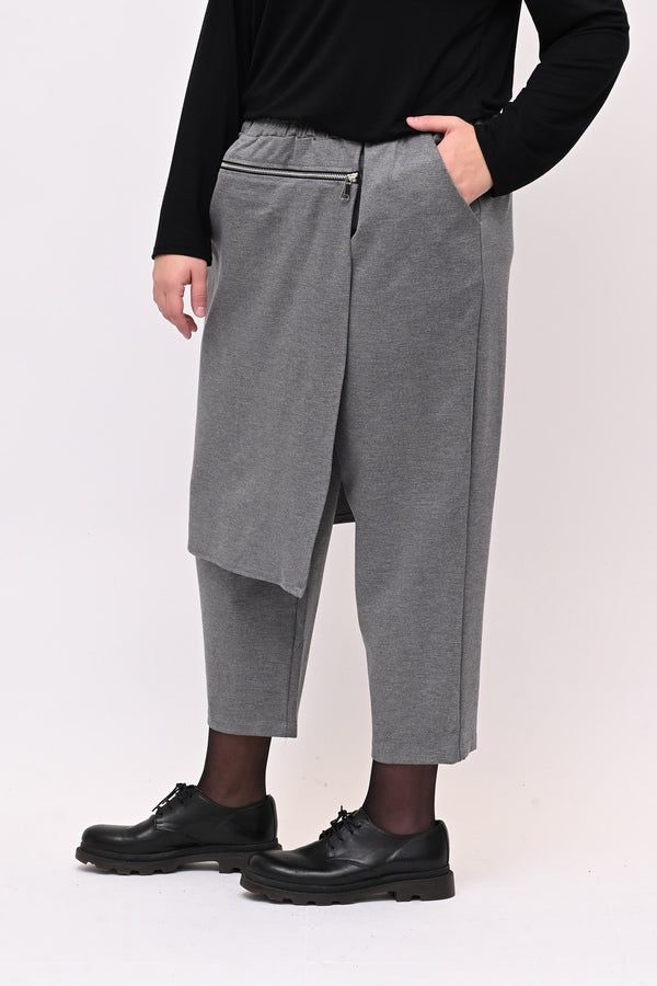 Pantalone gonnellino zip - Grigio