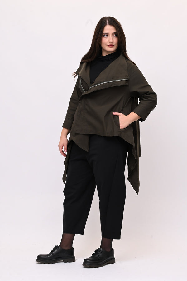 Giacca gotica zip - Verde militare