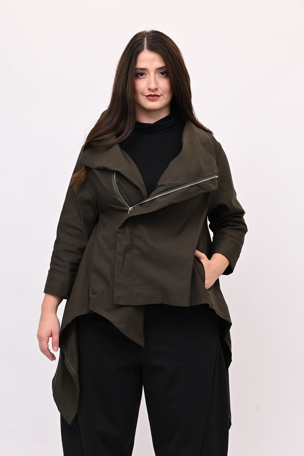 Giacca gotica zip - Verde militare