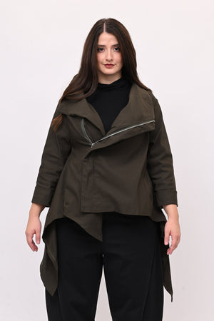 Giacca gotica zip - Verde militare