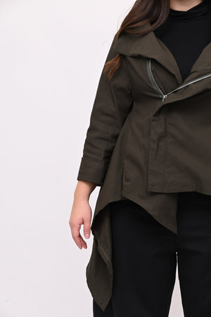 Giacca gotica zip - Verde militare