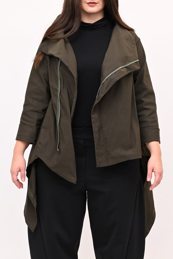 Giacca gotica zip - Verde militare