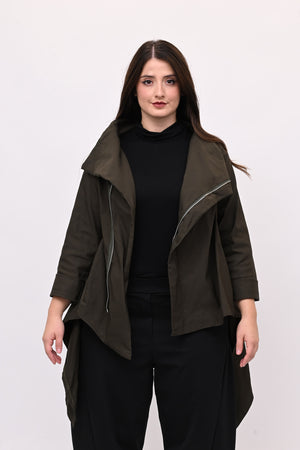 Giacca gotica zip - Verde militare