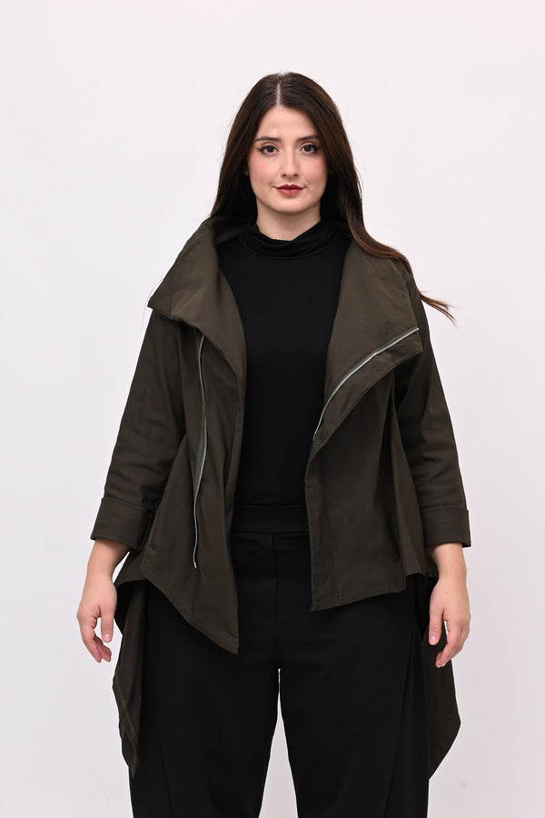 Giacca gotica zip - Verde militare