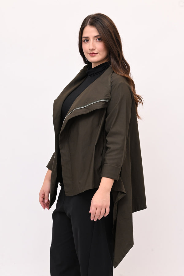 Giacca gotica zip - Verde militare