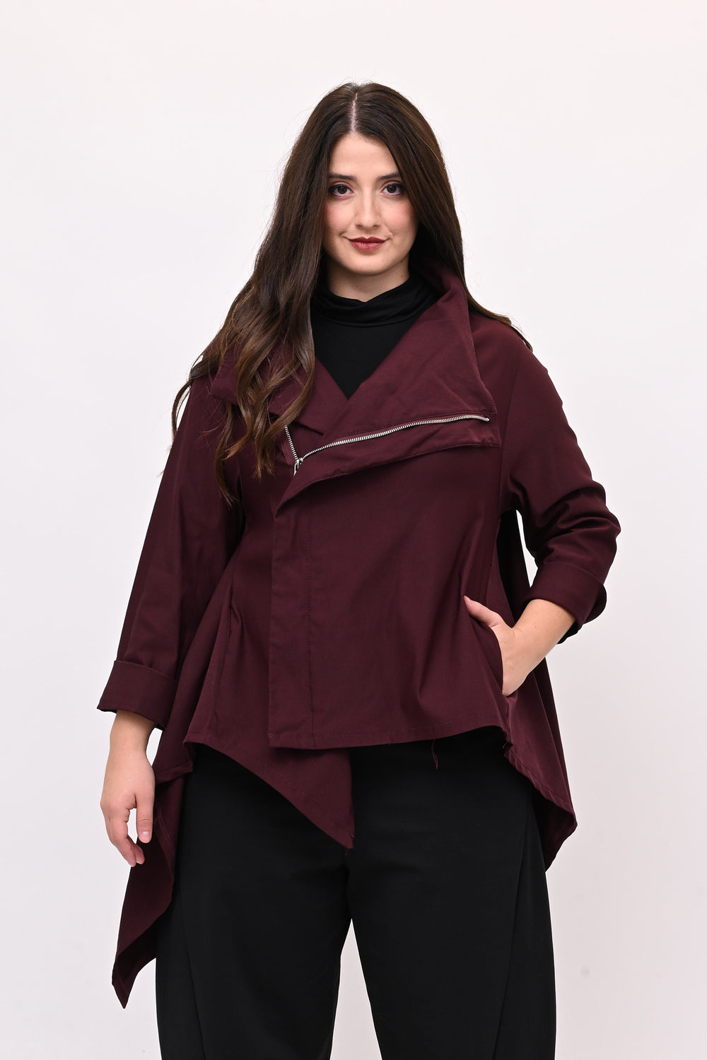 Giacca gotica zip - Vino