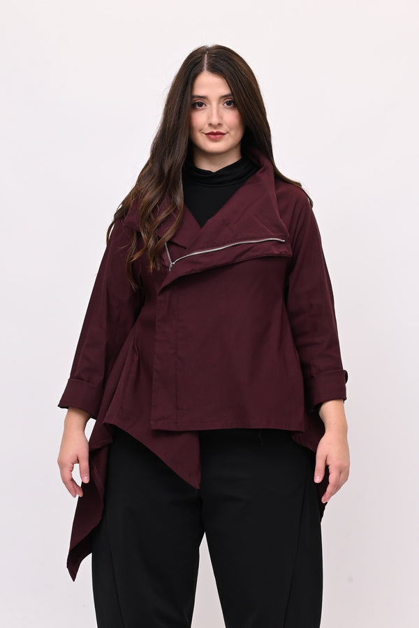 Giacca gotica zip - Vino