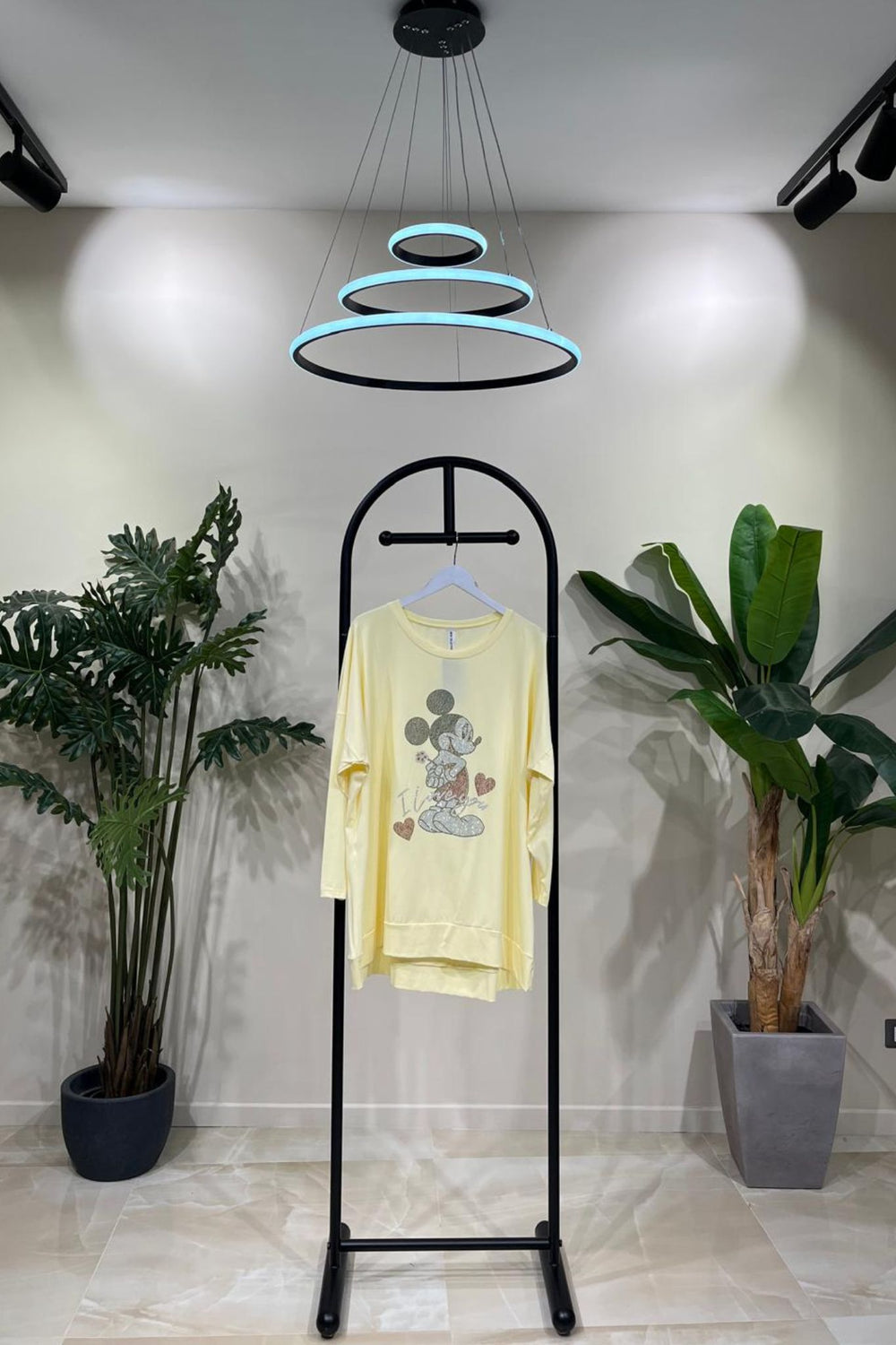 T-shirt Mickey strass - Giallo