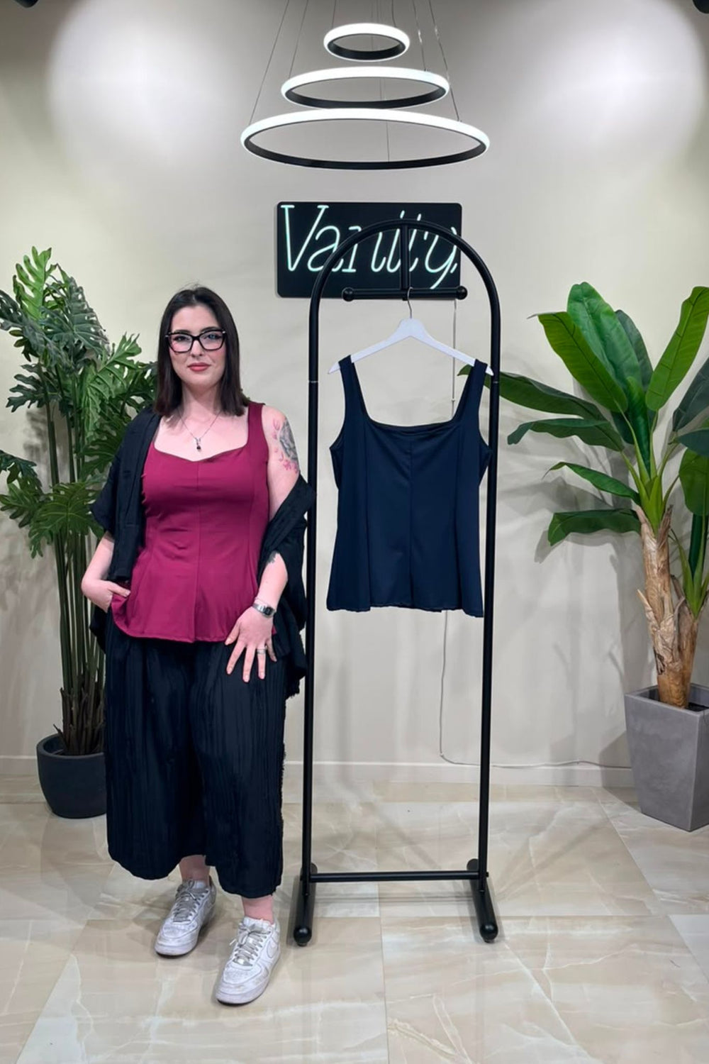 Top licra peplum - Amarena