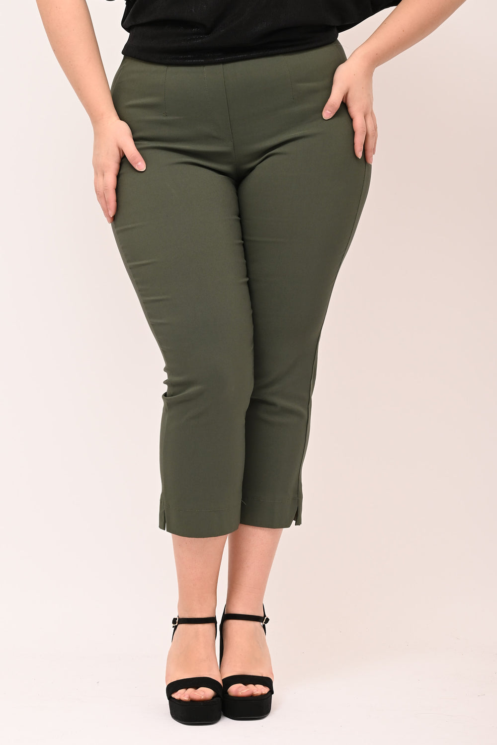 Capri bengalina spacchetto - Verde militare
