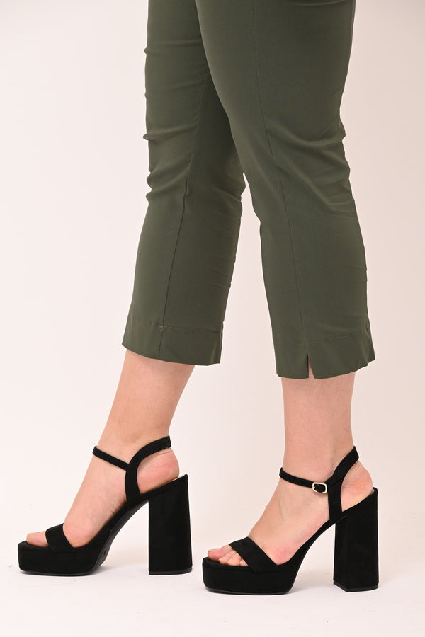 Capri bengalina spacchetto - Verde militare