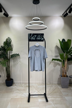 Maglia cuori strass - Grigio sport