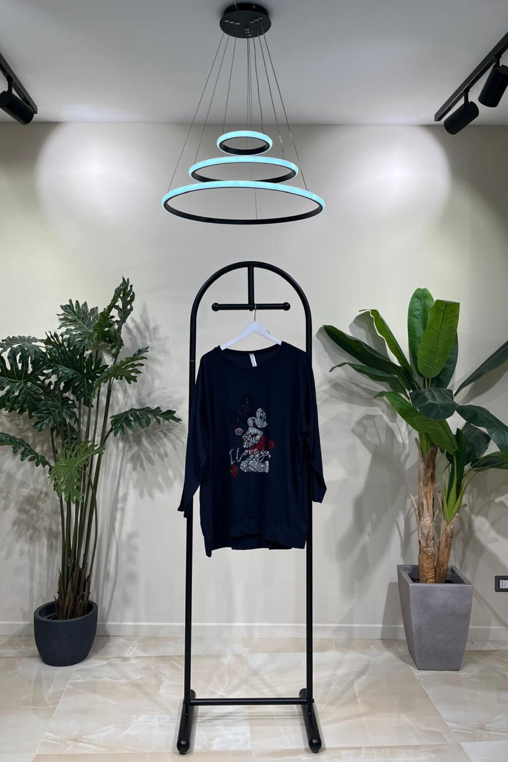 T-shirt Mickey strass - Blu