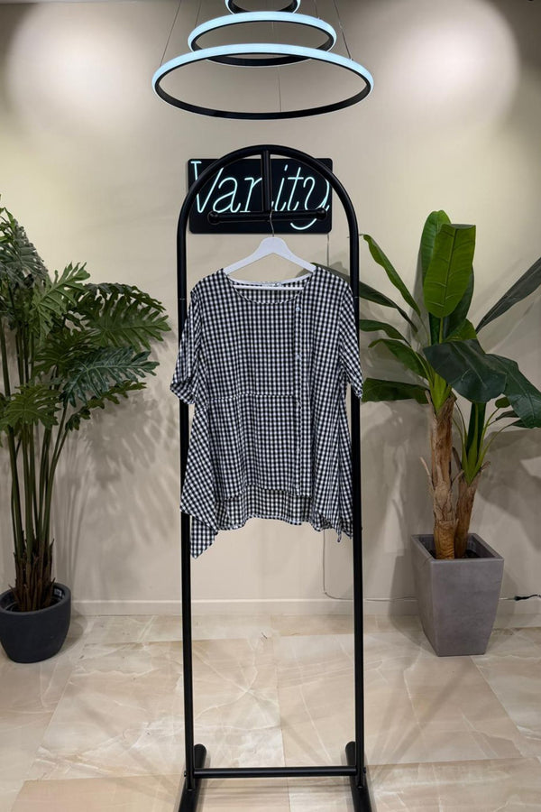 Blusa vicky bottoni - Nero