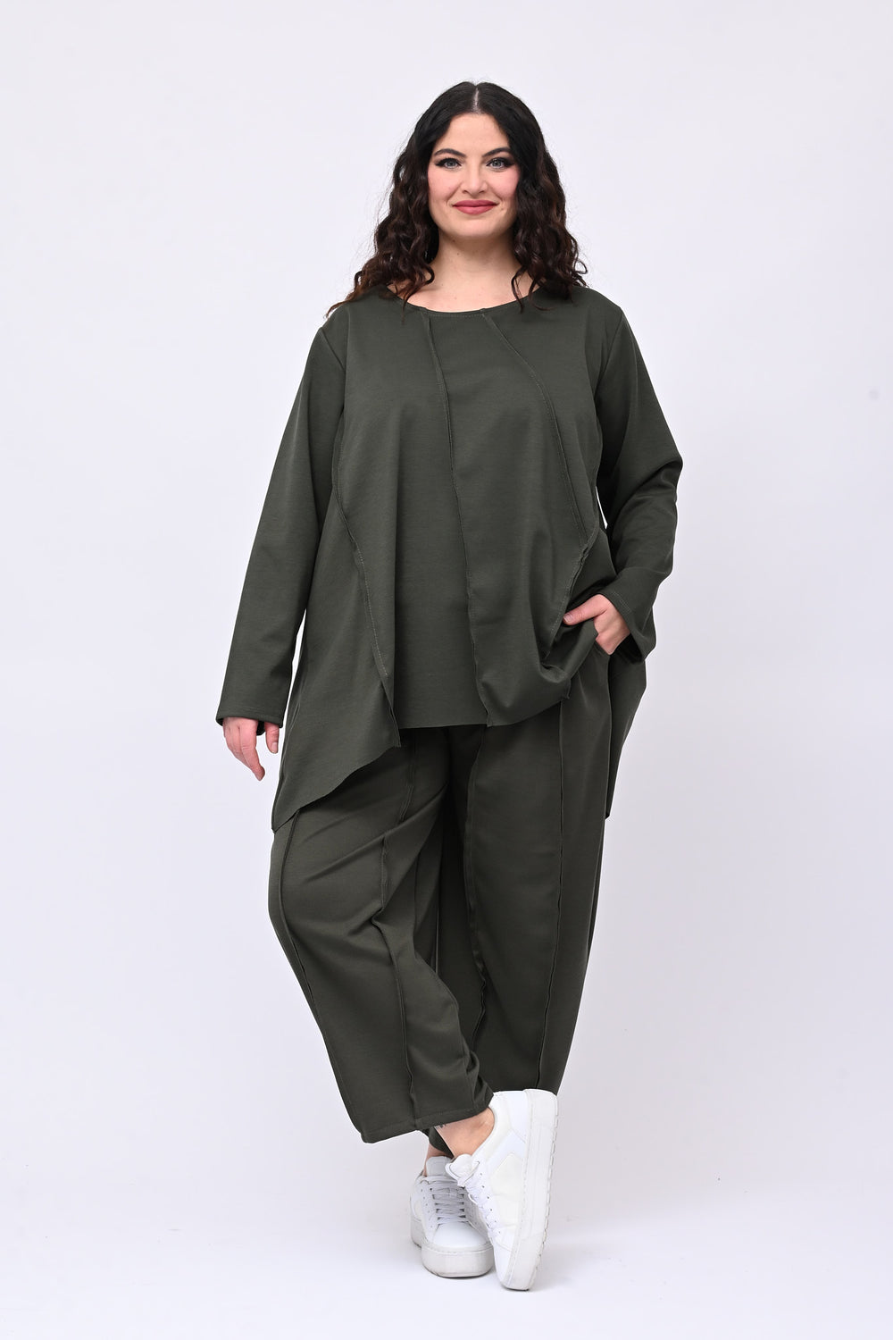 Completo cuciture - Verde militare