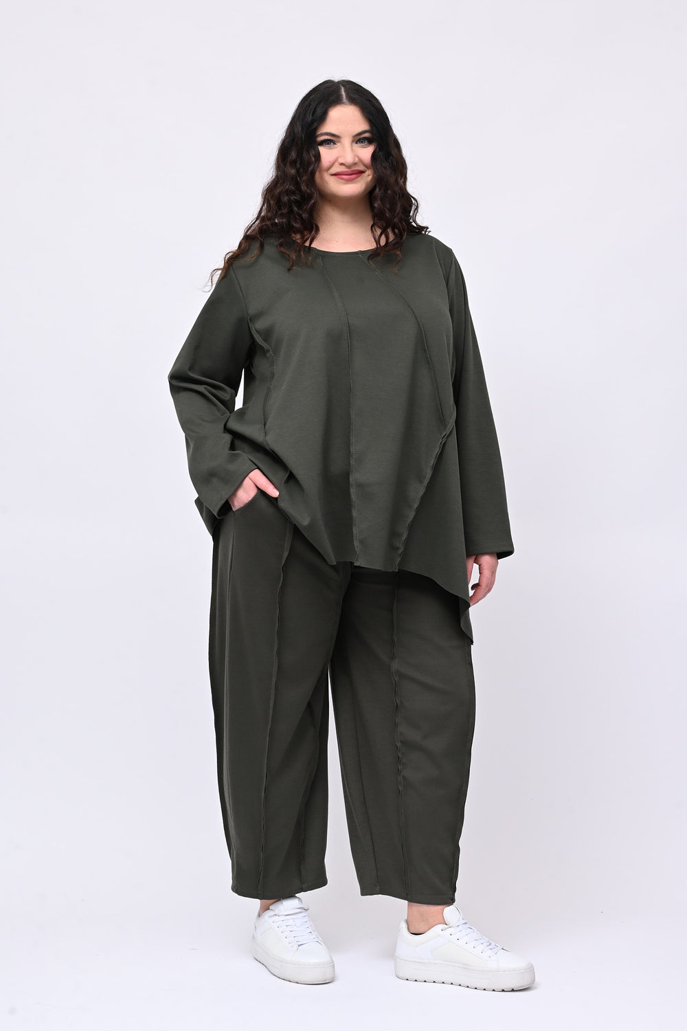 Completo cuciture - Verde militare