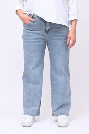 Jeans palazzo strass - Jeans chiaro