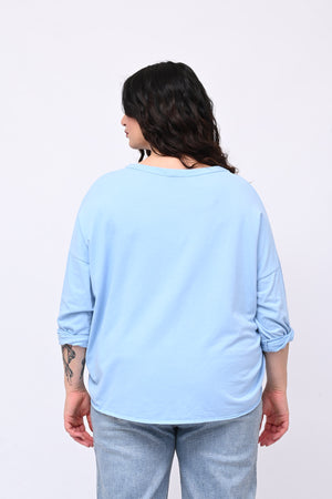 Felpa scatoletta merletto - Cielo