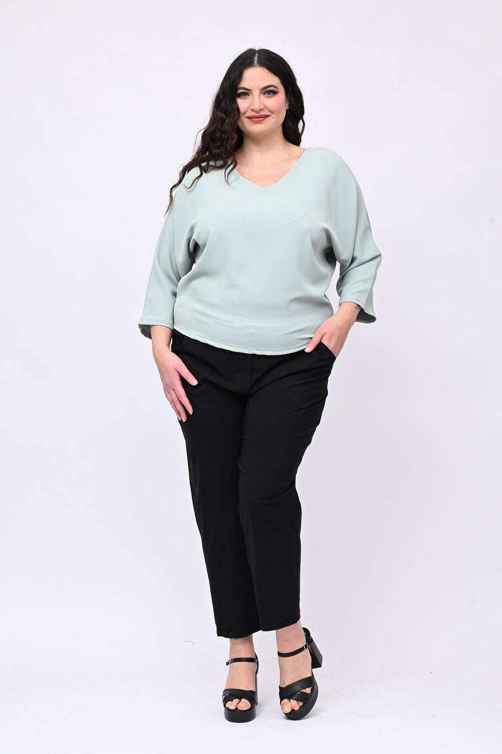 Maglia cadì laccio - Menta