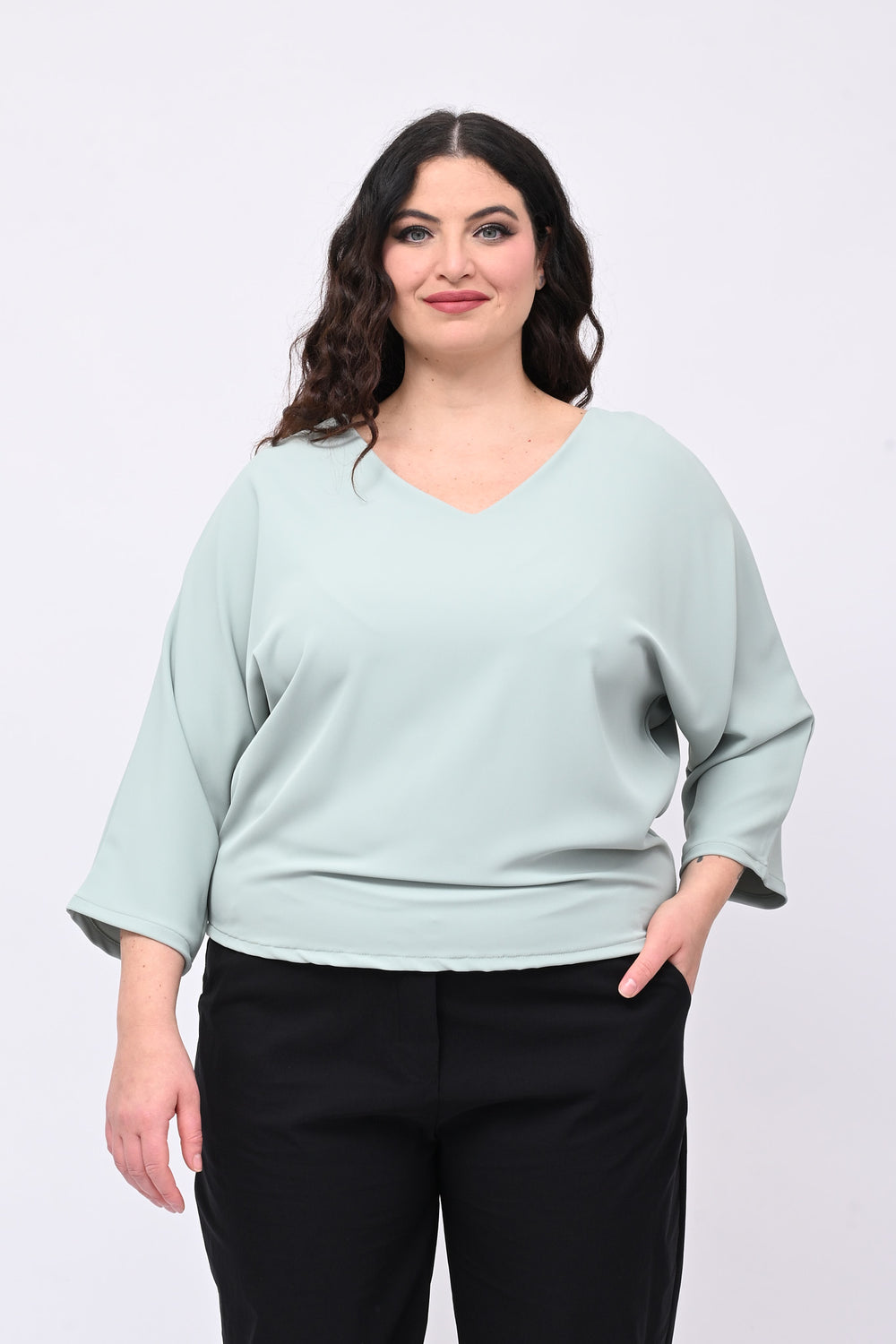 Maglia cadì laccio - Menta