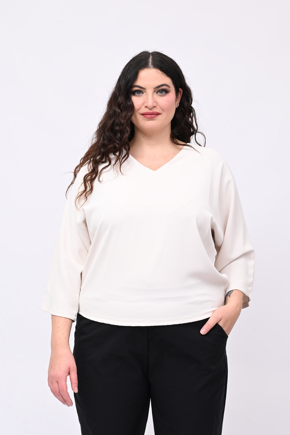 Maglia cadì laccio - Burro
