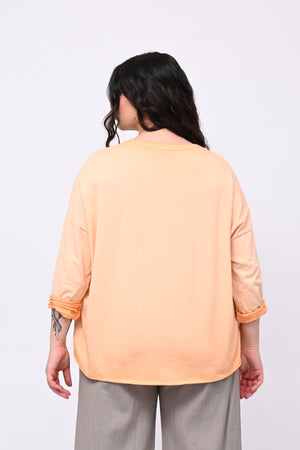 Felpa scatoletta merletto - Orange