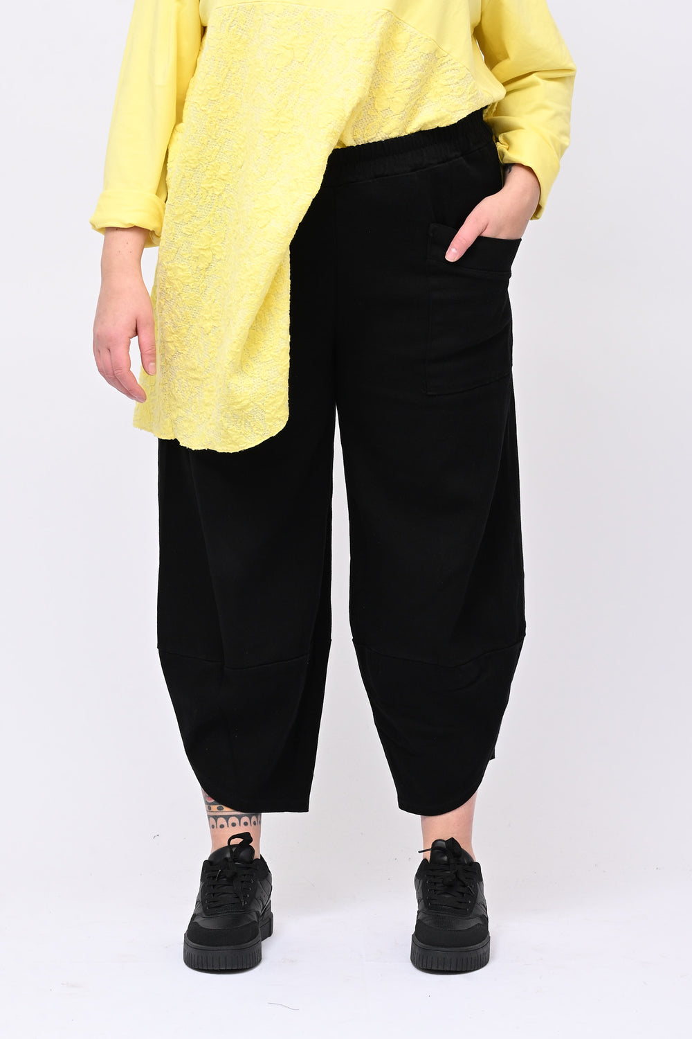 Pantacrop jeans tasconi - Nero