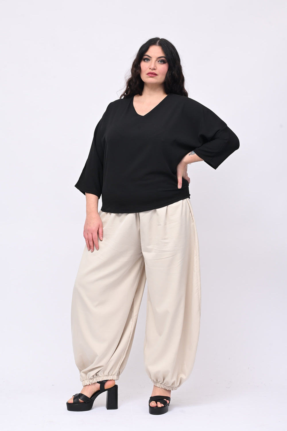 Maglia cadì laccio - Nero