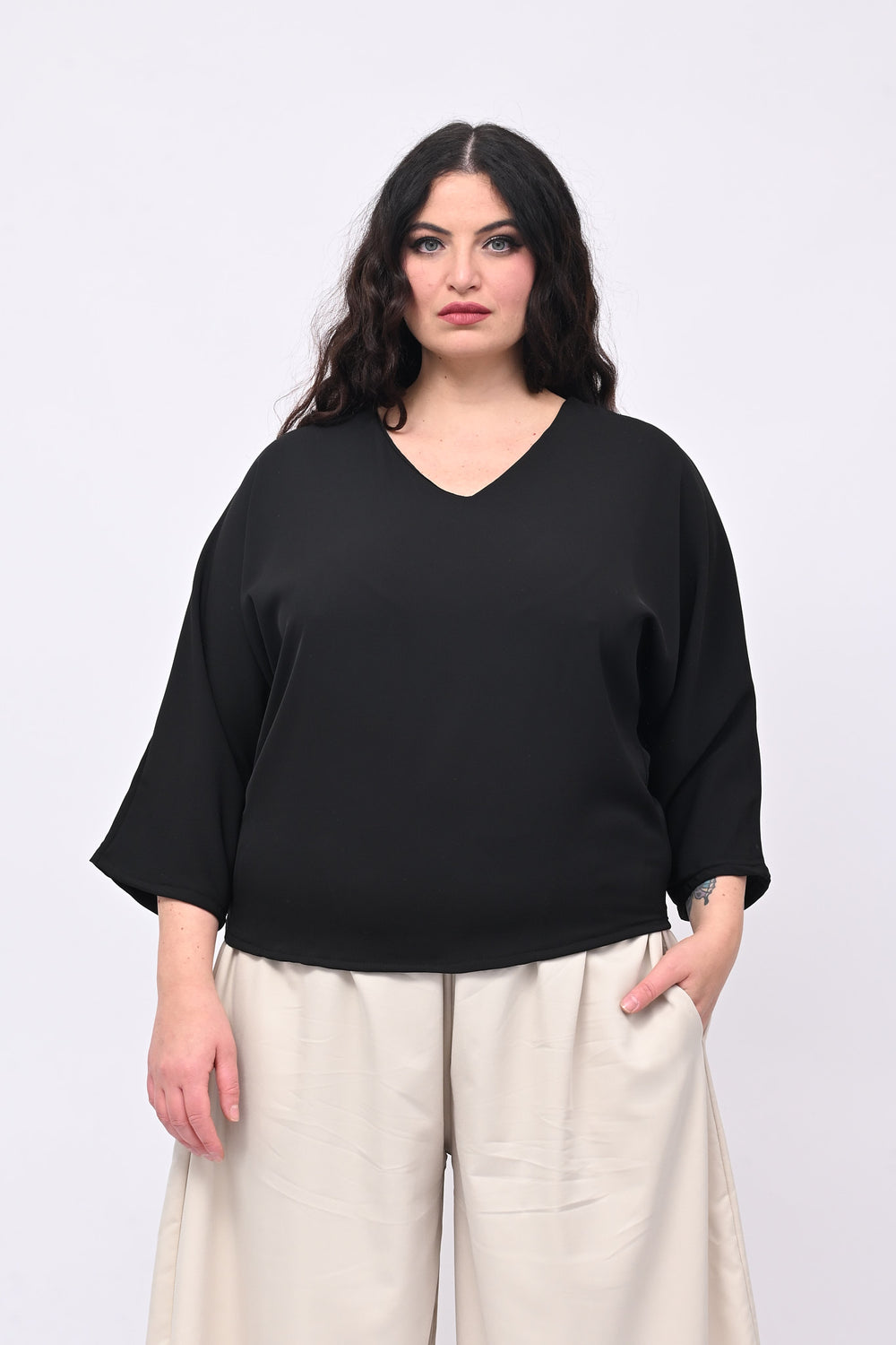 Maglia cadì laccio - Nero