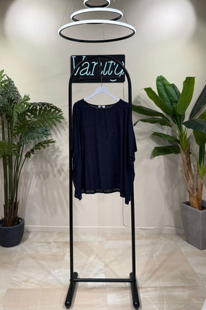 Blusa over lino - Blu