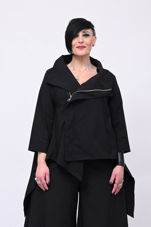 Giacca gotica zip - Nero