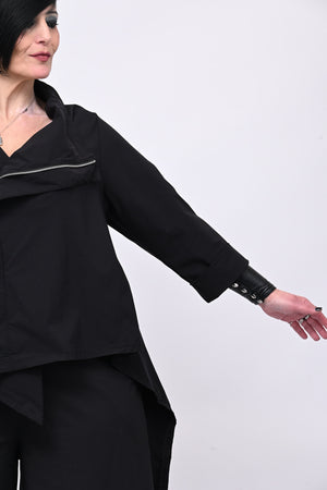 Giacca gotica zip - Nero