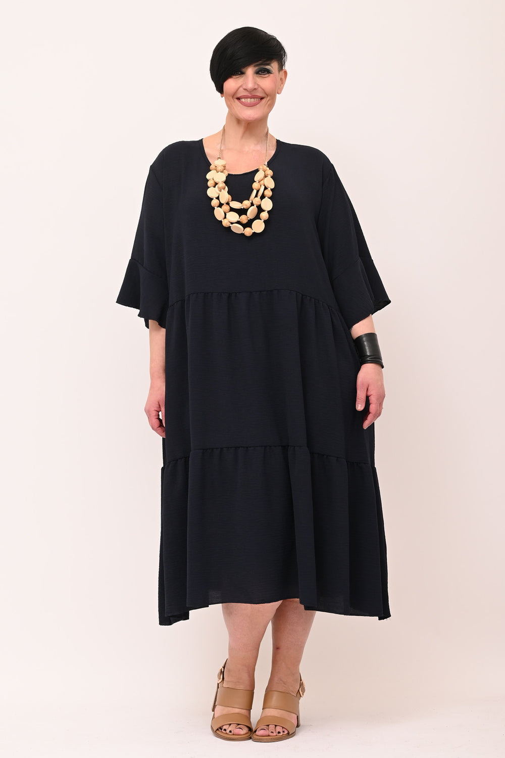 Maxi ruffle dress - BLUE
