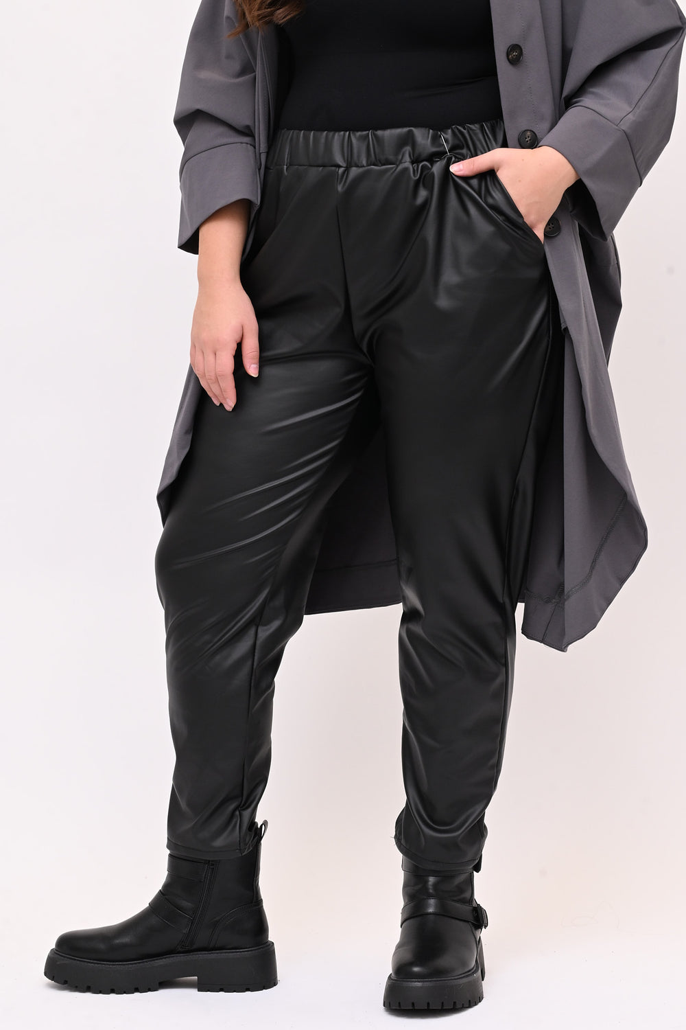 Pantaleggins ecopelle - Nero