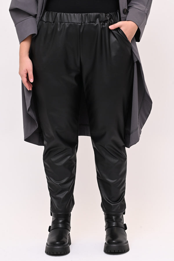 Pantaleggins ecopelle - Nero