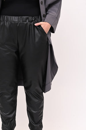 Pantaleggins ecopelle - Nero