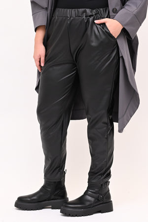 Pantaleggins ecopelle - Nero