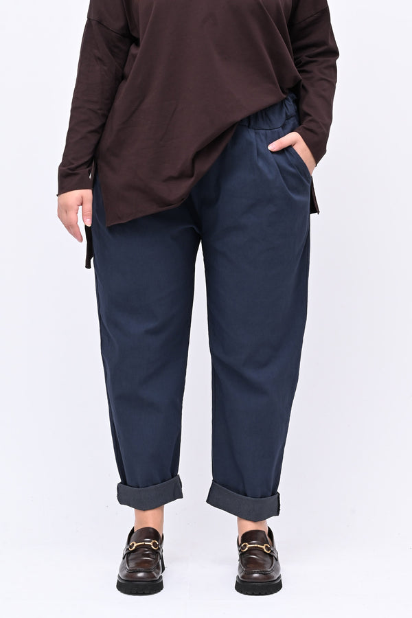 Pantalone bengalina over - Blu