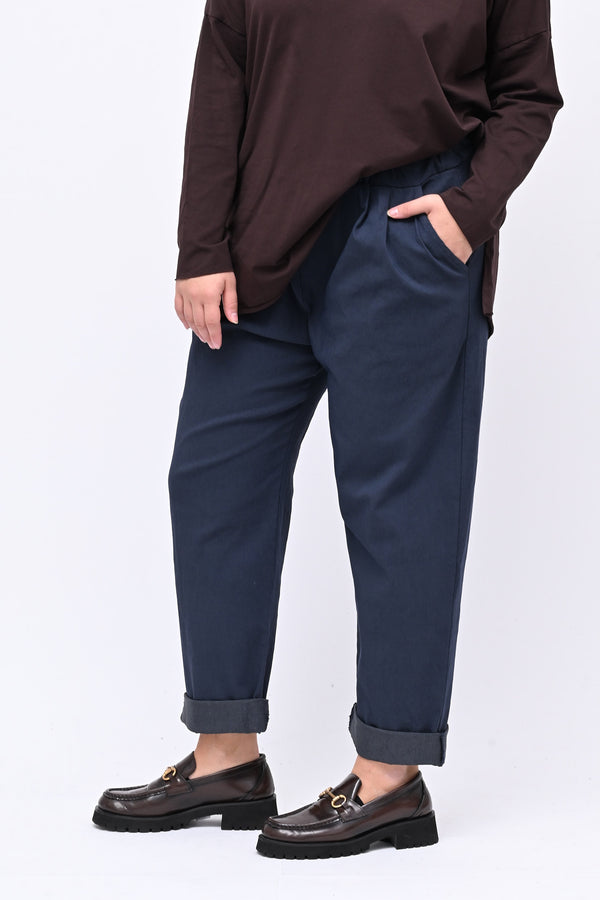 Pantalone bengalina over - Blu