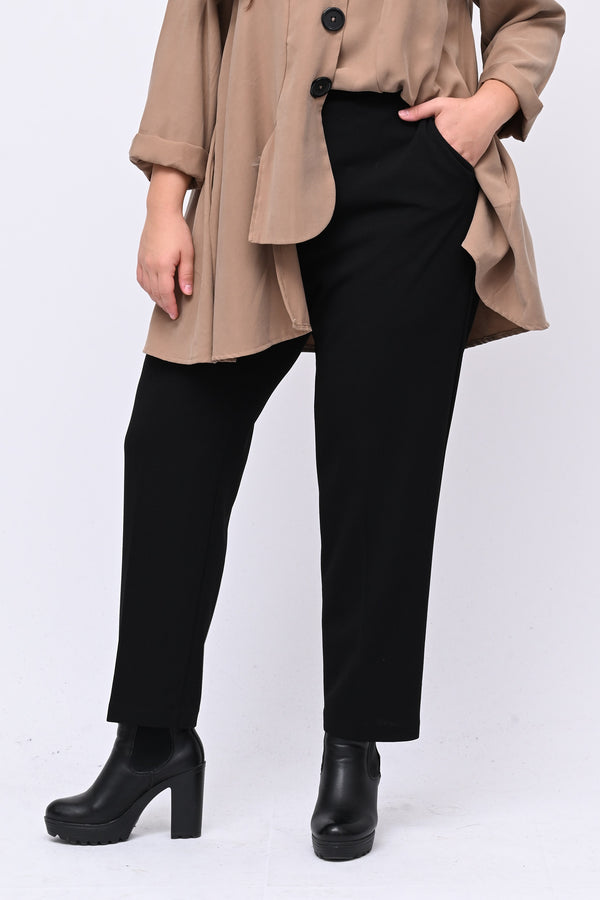Pantalone crepes taglio uomo - Nero