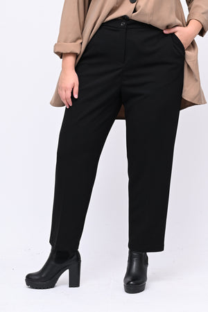 Pantalone crepes taglio uomo - Nero