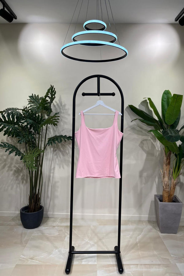 Top spalla larga - Rosa cipria